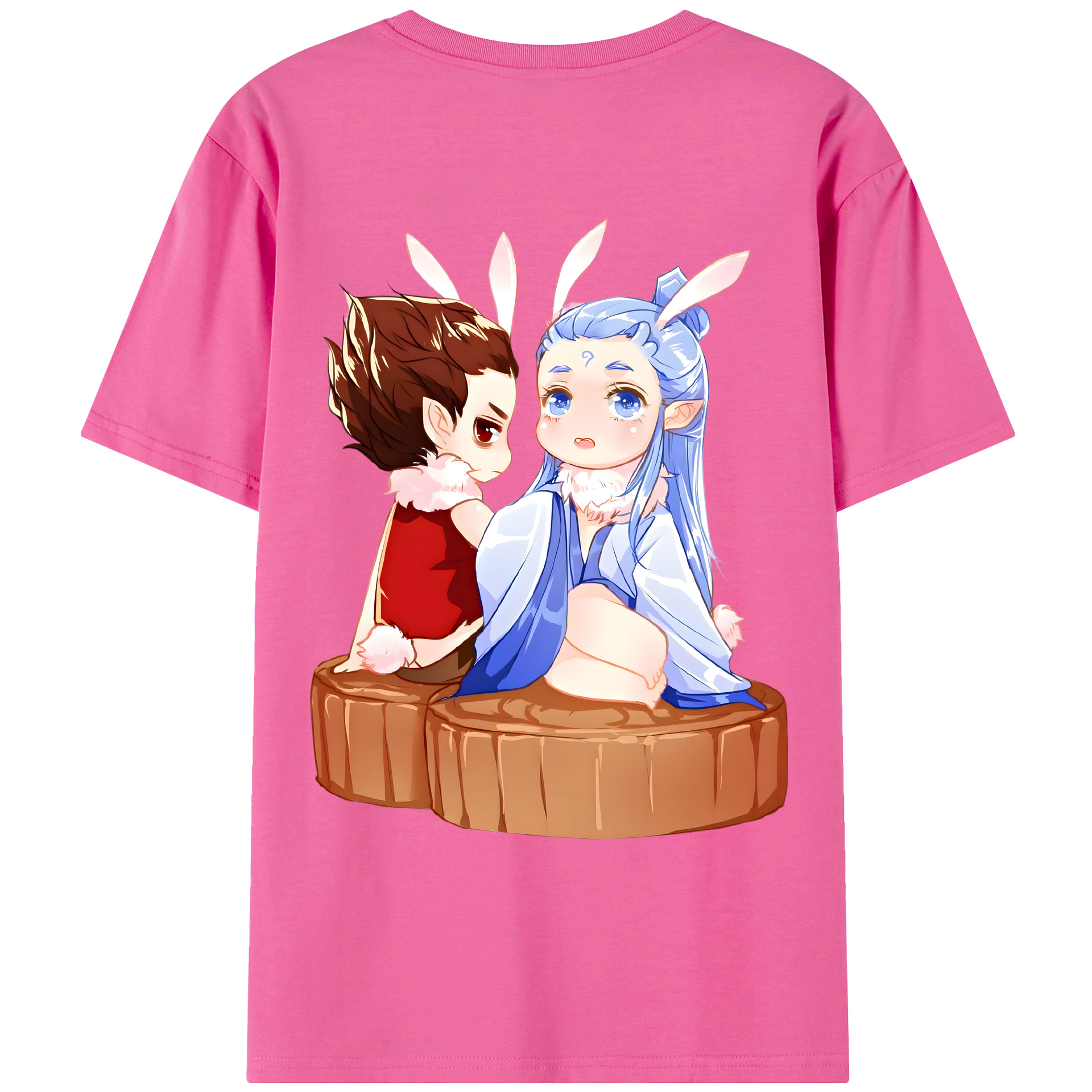 （画像用） Ne Zha 2 ナタ 魔童の大暴れ レディース半袖Tシャツ(バックプリント)